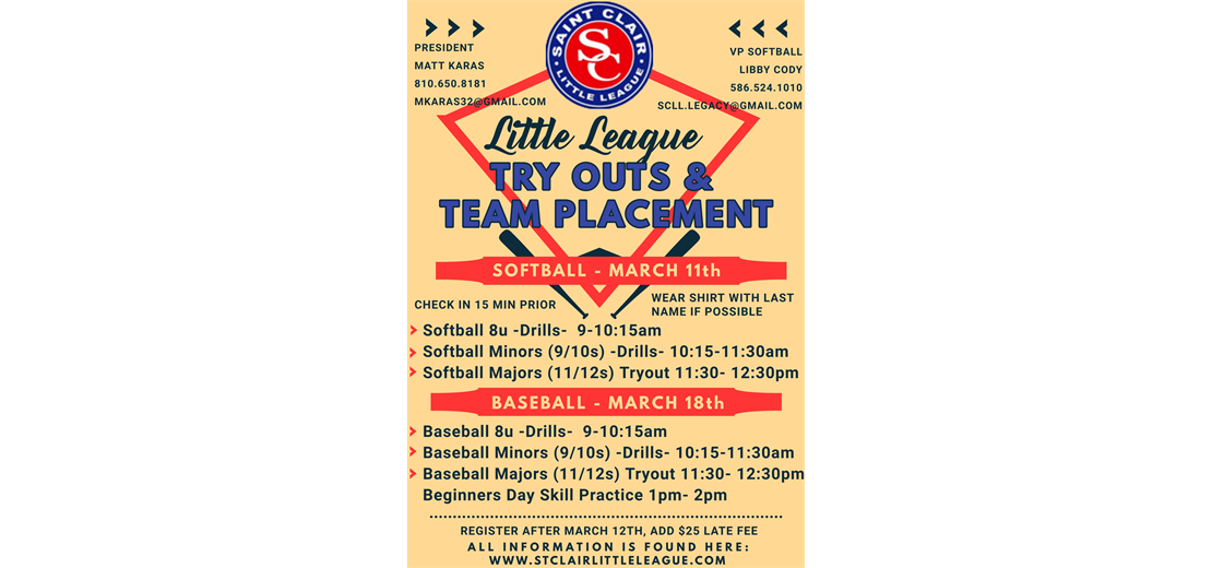 Tryout Info